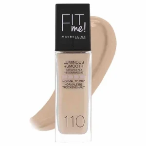 Maybelline Fit Me Luminous + Smooth Spf-18 Liquid Foundation 30Ml -110 Porcelain