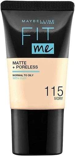 Maybelline Fit Me Matte &Amp; Poreless Foundation 18Ml - 115 Ivory